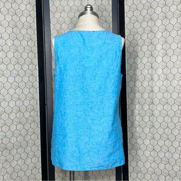 Harve Benard Linen Sleeveless Top - Picture 3 of 13